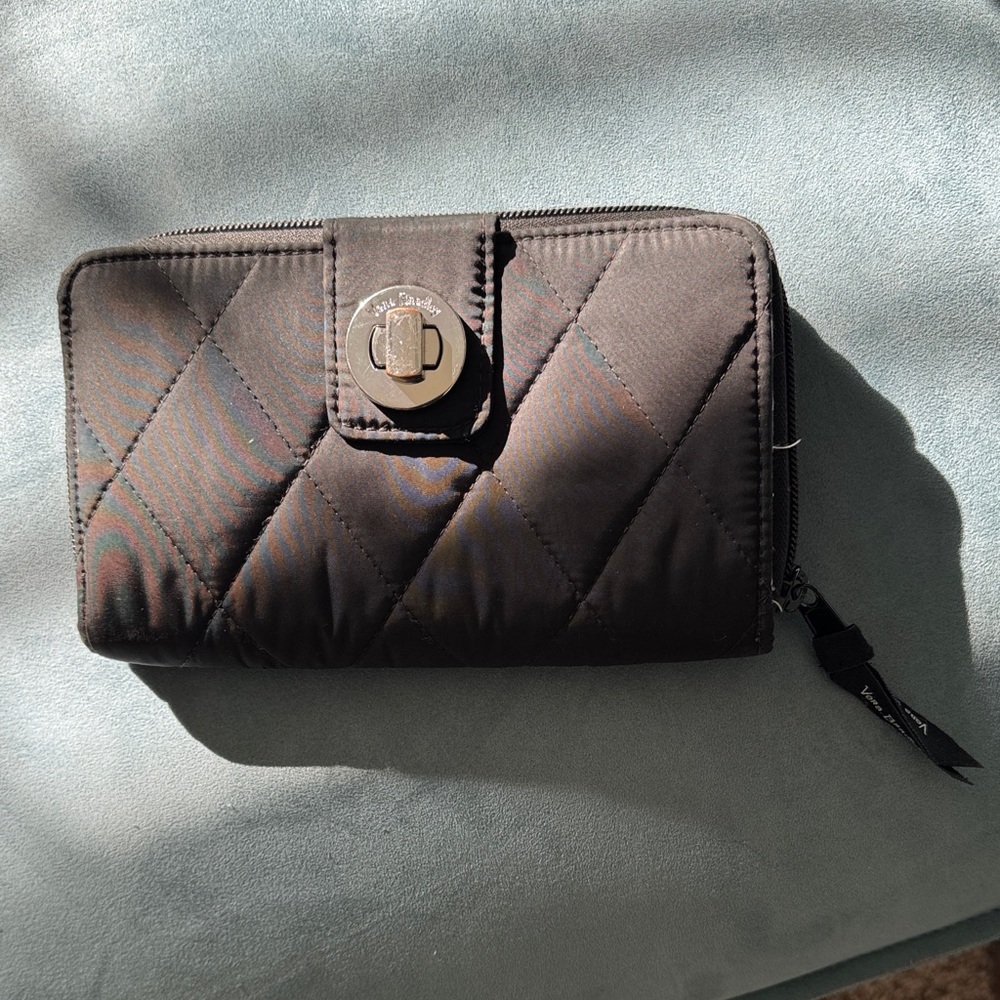 Vera Bradley Black Quilted Full Size Wallet
